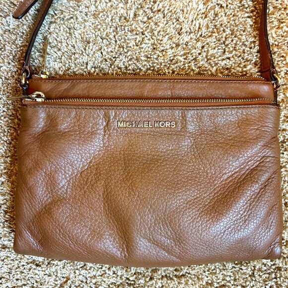 Michael Kors Handbags - Michael Kors Bedford Gusset Crossbody Bag Brown